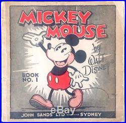 WALT DISNEY's COMIC MICKEY MOUSE BOOK NO. 1 JOHN SANDS 1932 GOLDEN AGE AUSTRALIAN
