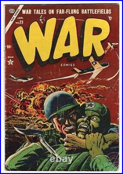 WAR COMICS #23, 1953! Atlas war classic Russ Heath cover