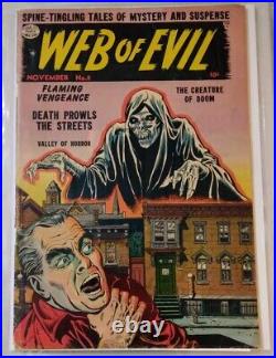 WEB OF EVIL #8 Quality Comics 1953 Jack Cole Art Good plus Condition See Descrip