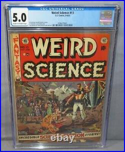 WEIRD SCIENCE #13 (Wally Wood cover) CGC 5.0 VG/FN EC Comics 1952 Golden Age