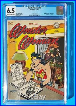 WONDER WOMAN 25 CGC 6.5 DC 1947 Justice League Golden Age Batman Superman 1st