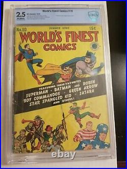 WORLDS FINEST COMICS #10 CBCS 2.5 1st APP. Mr. GADGET- KEY BATMAN/DC GOLDEN AGE