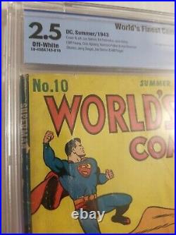 WORLDS FINEST COMICS #10 CBCS 2.5 1st APP. Mr. GADGET- KEY BATMAN/DC GOLDEN AGE
