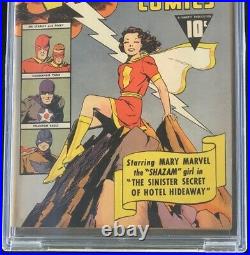 WOW Comics #10 (Fawcett 1943) CBCS 8.0 Rare! Golden Age Mary Marvel Comic
