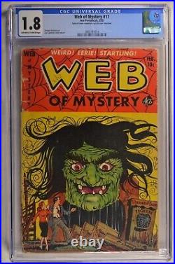 Web of Mystery #17 CGC 1,8 OWithW 2/1953 Golden Age Horror Rare Comic