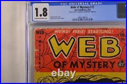 Web of Mystery #17 CGC 1,8 OWithW 2/1953 Golden Age Horror Rare Comic