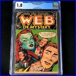 Web of Mystery #26 (1954)? CGC 1.8? Golden Age Horror Comic Ace Periodicals