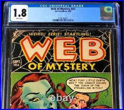 Web of Mystery #26 (1954)? CGC 1.8? Golden Age Horror Comic Ace Periodicals