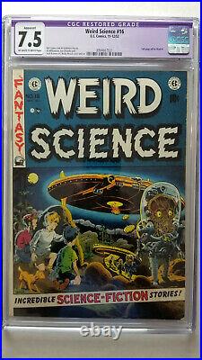 Weird Science #16 CGC 7.5 (Trimmed) Classic Wally Wood Cover