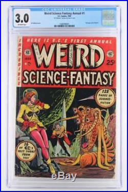 Weird Science Fantasy Annual #1 CGC 3.0 GD/VG EC 1952 Golden Age Sci-Fi