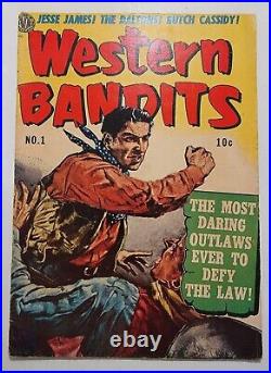 Western Bandits #1 VF+ Vintage Golden Age 1952 One Shot Mid Grade