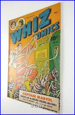 Whiz Comics #60 Captain Marvel, Spy Smasher, Ibis (1944 Fawcett) RARE Golden Age