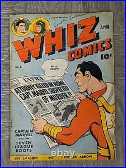 Whiz Comics #64 Double Cover Fawcett 1945 Golden Age Captain Marvel