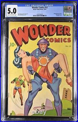 Wonder Comics #14 CGC 5.0 Bondage Cover Golden Age Alex Schomburg Art