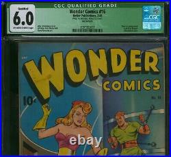 Wonder Comics #16 (1948)? CGC 6.0 Qualified? Schomburg Golden Age Comic Better