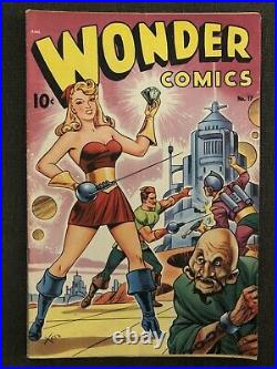 Wonder Comics #17 VF- 1948 Golden Age Good Girl Schomburg Cover Rare High Grade