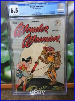 Wonder Woman #18 Cgc 6.5 Golden Age Alice Marble Writes On Hannah Adams