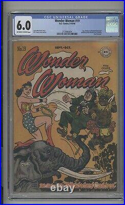 Wonder Woman #19 CGC 6.0 (OWithW) FN DC Comics 1946 Golden Age