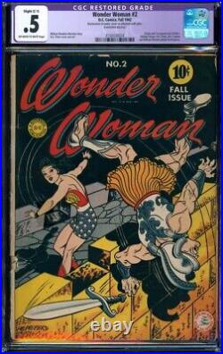 Wonder Woman #2 (1942) CGC 0.5 OWithW 1st Mars 2nd DC Golden Age WW Issue