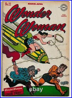 Wonder Woman #22 FN- 1947 Golden Age Superhero Comic Book
