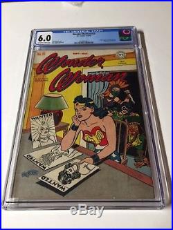Wonder Woman 25 Cgc 6.0 Owithw Pages Golden Age