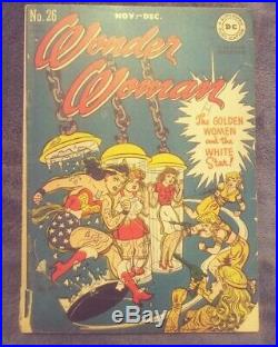 Wonder Woman #26 (3.0) DC 1947 HTF! Golden age