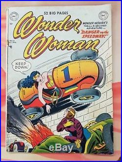 Wonder Woman #42 Golden AGE VG/Fine 5.0 DC July Aug 1950 Luke Appling Ad