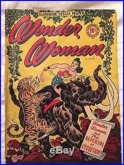 Wonder Woman # 9 RARE Golden Age Comic