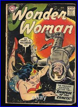 Wonder Woman #99 GD+ 2.5 Origin of Diana Prince! Golden Age! DC Comics 1958