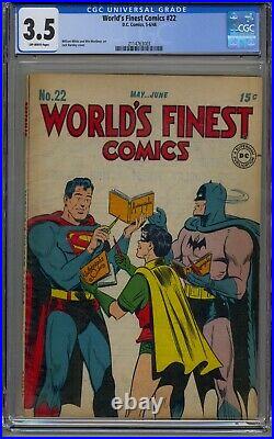 World's Finest Comics #22 Cgc 3.5 Batman Superman Golden Age