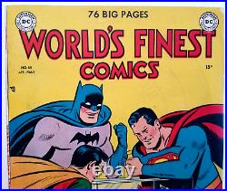 World's Finest Comics #45 F 6.0 DC 1950 Scarce DC Golden Age Bright White Pages