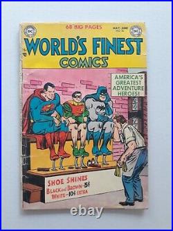 World's Finest Comics 70 DC Golden Age Superman, Batman, Robin, Rare 1954