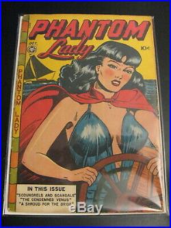 Wow! PHANTOM LADY #14 (#2) 1947 Rare Golden Age Gem! (FN+/VF-) or (VF-)