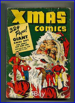 Xmas Comics #1 AMAZING Fawcett Pub Captain Marvel Bulletman Golden Age 10c GIANT