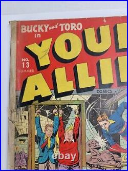 Young Allies #13 Timely Comics 1944 Golden Age WWII Torture Cover