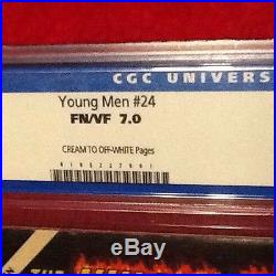 Young Men 24 CGC 7.0 Golden Age Origin of Captain America Human Torch Red Skull