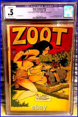 Zoot Comics #12 (1948) CGC. 5 PR Classic Golden Age Fox Features TRIMMED COVER