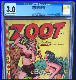 Zoot Comics #9 CGC 3.0 Rulah Classic Golden Age Cover! Fox Features 1948